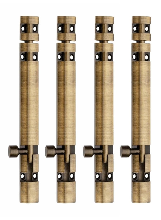 SENSI 4 Pack Premium Aluminum Tower Bolt 4 Inch | Heavy Duty Tower Bolt for Main Door, Bathroom & Bedroom | Kundi Door Latch, Chitakni for Home, Office Doors & Windows | Antique Finish - Image 1